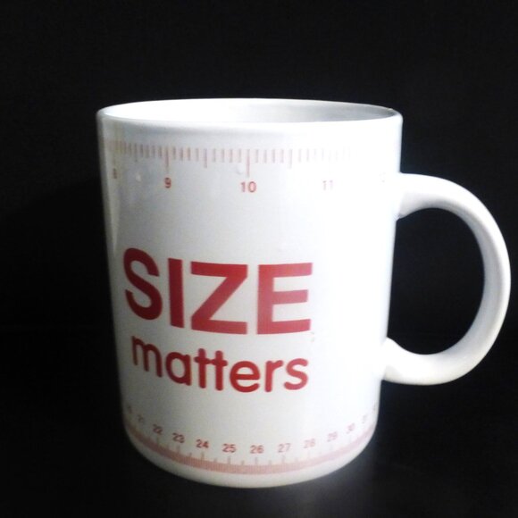 5" HUGE Coffee Mug SIZE MATTERS Ruler Teacher Math Science Coffee Cup Java - Picture 2 of 8